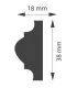 Dekoracyjna listwa ścienna WD04A 200 x 3.8 cm