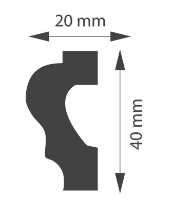 Dekoracyjna listwa ścienna WD04B 200 x 4 cm