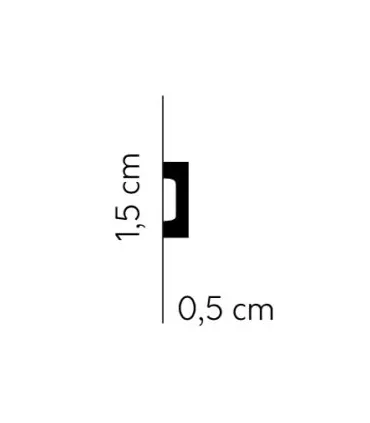Dekoracyjna listwa ścienna MDD316 200 x 1.5 x 0.5 cm