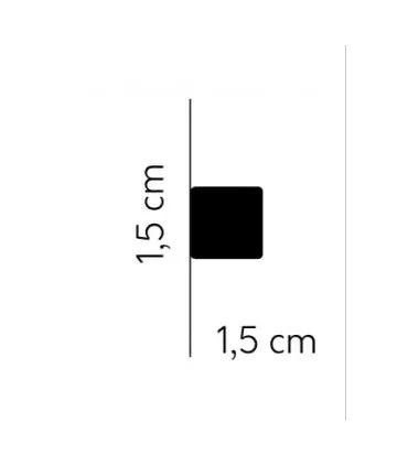 Listwa dekoracyjna ścienna MD010 200 x 1.5 x 1.5 cm