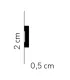 Listwa dekoracyjna na ścianę MD012 200 x 2 x 0.5 cm