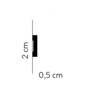 Listwa dekoracyjna na ścianę MD012 200 x 2 x 0.5 cm