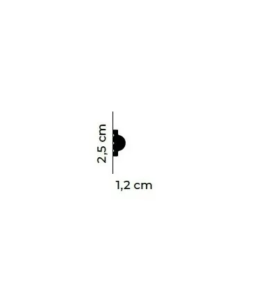 Dekoracyjna listwa ścienna MD413 200 x 2.5 x 1.2 cm Mardom