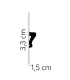 Listwa dekoracyjna na ścianę MD318 200 x 3.3 x 1.5 cm Mardom