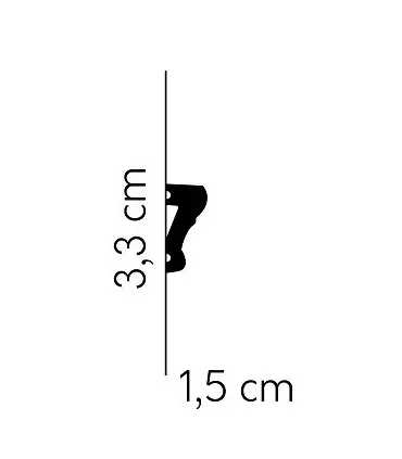 Listwa dekoracyjna na ścianę MD318 200 x 3.3 x 1.5 cm Mardom