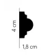 Dekoracyjna listwa ścienna MD002 200 x 4 x 1.8 cm Mardom