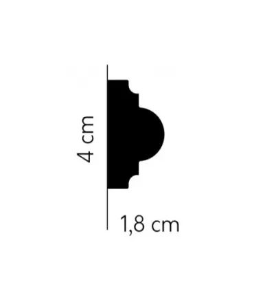 Dekoracyjna listwa ścienna MD002 200 x 4 x 1.8 cm Mardom