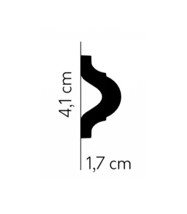 Listwa dekoracyjna ścienna MDD332 200 x 4.1 x 1.7 cm Mardom