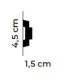 Listwa dekoracyjna na ścianę MD317 200 x 4.5 x 1.5 cm Mardom