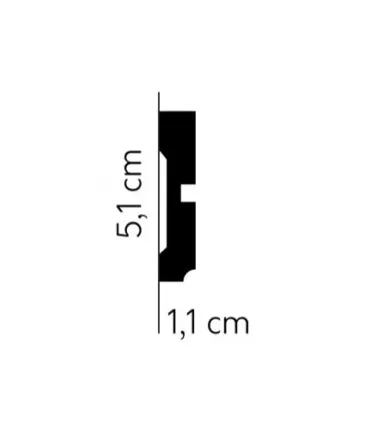 Listwa dekoracyjna ścienna MDD414 200 x 5.1 x 1.1 cm Mardom