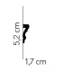 Listwa dekoracyjna na ścianę MD314 200 x 5.2 x 1.7 cm Mardom