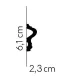 Listwa dekoracyjna ścienna MD346 200 x 6.1 x 2.3 cm Mardom