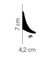 Dekoracyjna listwa na ścianę QL006 200 x 7 x 4.2 cm Mardom - odpowiednia do podświetlenia LED