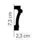 Listwa dekoracyjna ścienna MD007 200 x 7.3 x 2.3 cm Mardom
