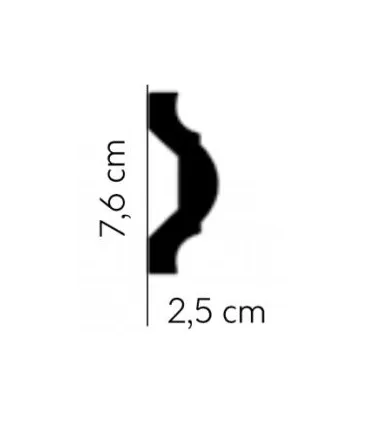 Listwa dekoracyjna ścienna MDD351 200 x 7.6 x 2.5 cm Mardom