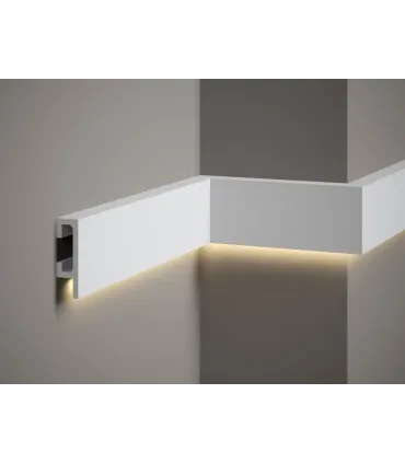 Listwa dekoracyjna na ścianę QL019 200 x 8 x 2.5 cm Mardom - odpowiednia do podświetlenia LED