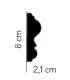 Dekoracyjna listwa ścienna MDD338 200 x 8 x 2.1 cm Mardom