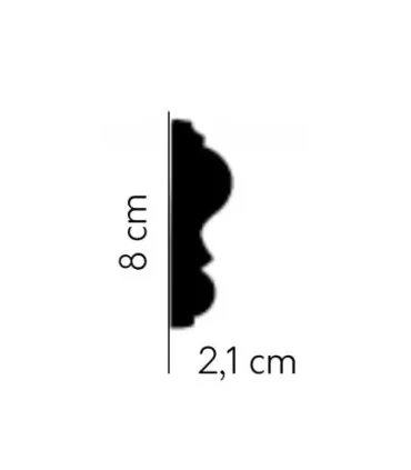 Dekoracyjna listwa ścienna MDD338 200 x 8 x 2.1 cm Mardom