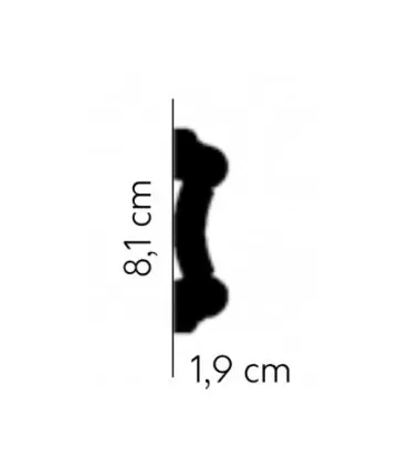 Listwa dekoracyjna ścienna MDD339 200 x 8.1 x 1.9 cm Mardom