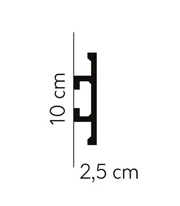Dekoracyjna listwa ścienna QL017 200 x 10 x 2.5 cm Mardom - odpowiednia do podświetlenia LED