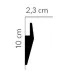 Dekoracyjna listwa ścienna MD016 200 x 10 x 2.3 cm Mardom - odpowiednia do podświetlenia LED
