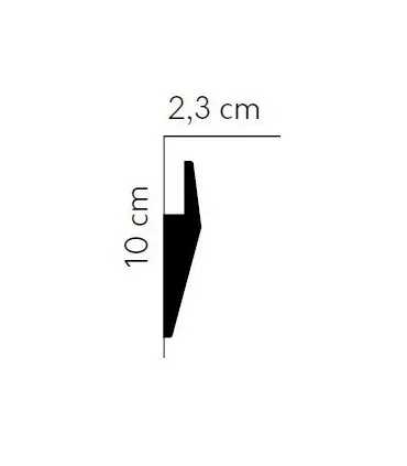 Dekoracyjna listwa ścienna MD016 200 x 10 x 2.3 cm Mardom - odpowiednia do podświetlenia LED