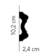 Listwa dekoracyjna na ścianę MDD345 200 x 10.2 x 2.4 cm Mardom
