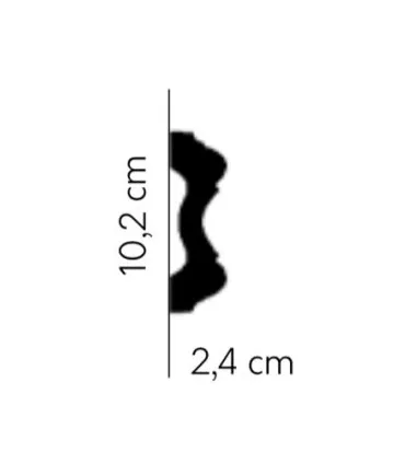 Listwa dekoracyjna na ścianę MDD345 200 x 10.2 x 2.4 cm Mardom