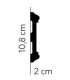 Listwa dekoracyjna ścienna MDD410 200 x 10.8 x 2 cm Mardom