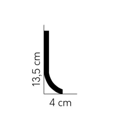 Dekoracyjna listwa ścienna QS011 200 x 13.5 x 4 cm Mardom - odpowiednia do podświetlenia LED