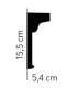 Listwa dekoracyjna na ścianę MDD335 200 x 15.5 x 5.4 cm Mardom