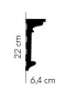 Listwa dekoracyjna ścienna MDD315 200 x 22 x 6.6 cm Mardom
