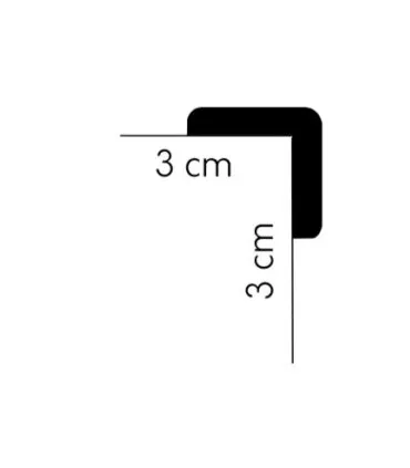 Listwa narożna ścienna MD237 200 x 3 x 3 cm Mardom ochrona przed uszkodzeniem