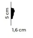 Dekoracyjna listwa ścienna MDC255 200 x 5 x 1.6 cm Mardom