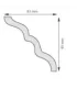 Listwa dekoracyjna sufitowa NS130 200 x 9.5 x 8.3 cm DSM