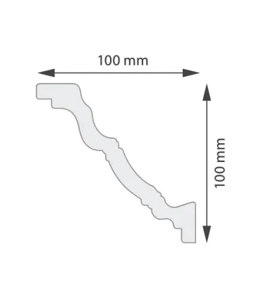 Listwa dekoracyjna sufitowa Lena 200 x 10 x 10 cm DSM