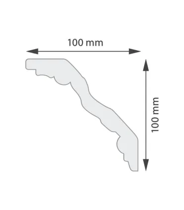 Dekoracyjna listwa sufitowa Nina 200 x 10 x 10 cm DSM