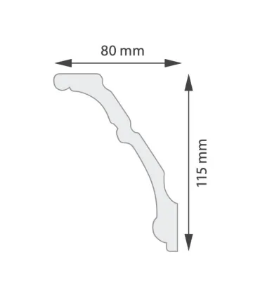 Dekoracyjna listwa sufitowa Eva 200 x 11.5 x 8 cm DSM