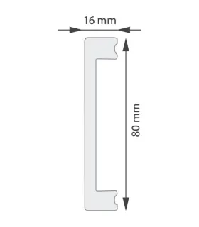 Listwa dekoracyjna na ścianę DW08A 200 x 1.6 x 8 cm
