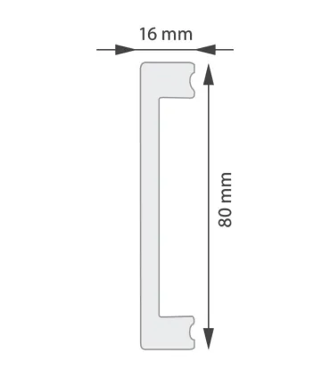 Listwa dekoracyjna na ścianę DW08A 200 x 1.6 x 8 cm