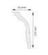 Listwa dekoracyjna na sufit Olivia 200 x 12.5 x 6.5 cm DSM