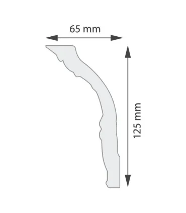 Listwa dekoracyjna na sufit Olivia 200 x 12.5 x 6.5 cm DSM