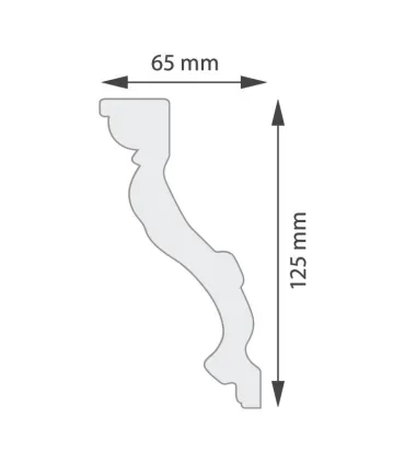 Dekoracyjna listwa sufitowa ZARA 200 x 12.5 x 6.5 cm DSM
