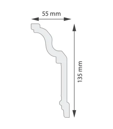 Listwa dekoracyjna na sufit Amelia 200 x 13.5 x 5.5 cm DSM