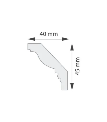Dekoracyjna listwa sufitowa G2 200 x 4.5 x 4 cm DSM