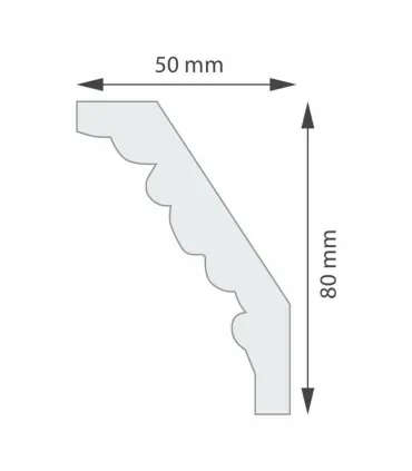 Listwa dekoracyjna na sufit G13 200 x 8 x 5 cm DSM