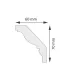 Listwa dekoracyjna na sufit G14 200 x 7 x 6 cm DSM