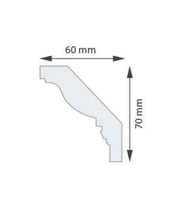 Listwa dekoracyjna na sufit G14 200 x 7 x 6 cm DSM