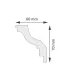 Listwa dekoracyjna na sufit G17 200 x 7 x 6 cm DSM