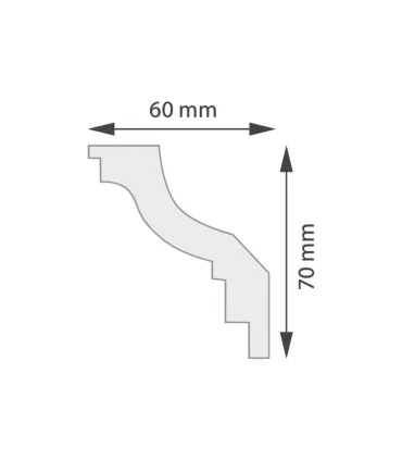 Listwa dekoracyjna na sufit G17 200 x 7 x 6 cm DSM